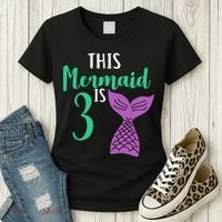 This Mermaid Is 3 Years Old Birthday Women's T-Shirt thumb 3
