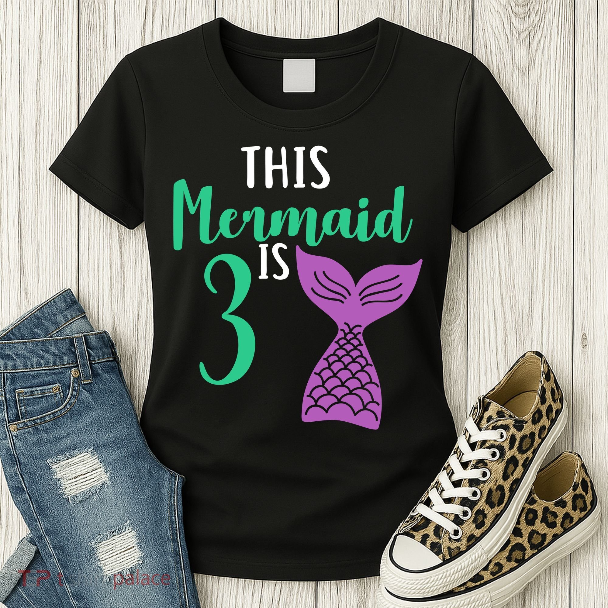 This Mermaid Is 3 Years Old Birthday Women's T-Shirt