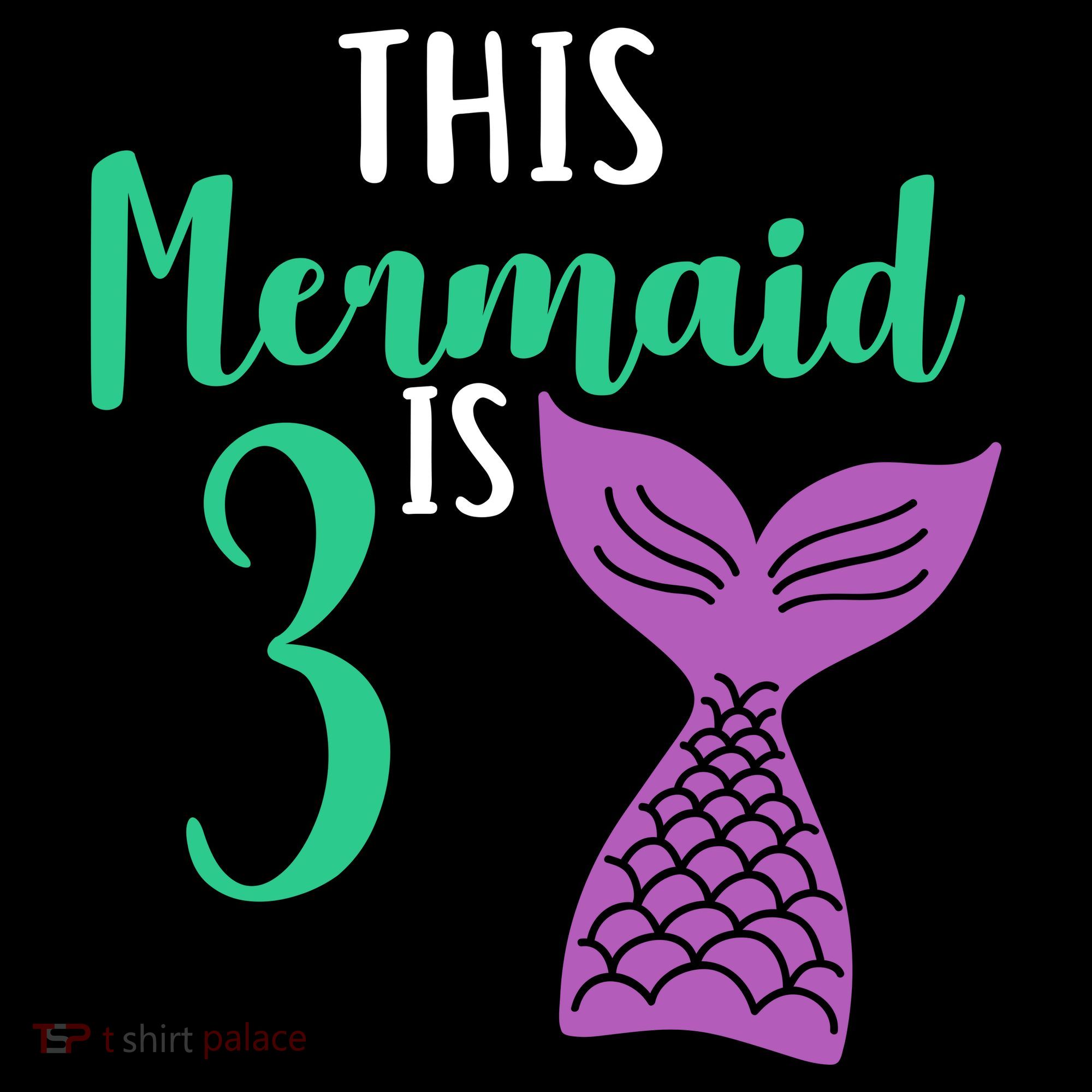 This Mermaid Is 3 Years Old Birthday Women's T-Shirt
