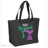 This Mermaid Is 3 Years Old Birthday Tote Bag thumb 2