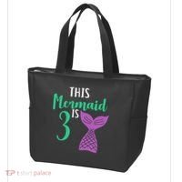 This Mermaid Is 3 Years Old Birthday Tote Bag thumb 3