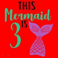This Mermaid Is 3 Years Old Birthday Santa Hat thumb 1