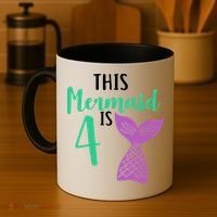 This Mermaid Is 4 Years Old Birthday Coffee Mug thumb 4
