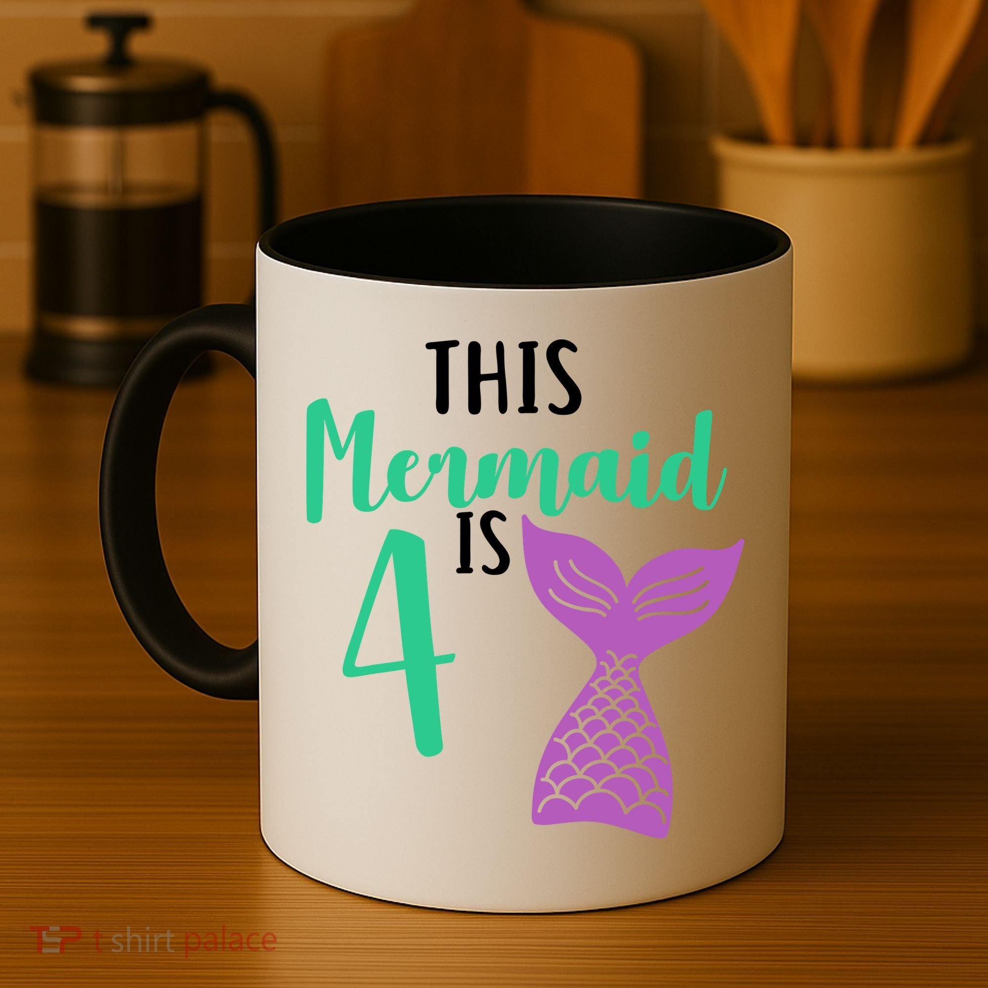 This Mermaid Is 4 Years Old Birthday Coffee Mug