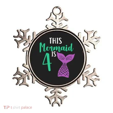 This Mermaid Is 4 Years Old Birthday Ornament