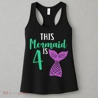 This Mermaid Is 4 Years Old Birthday Women's Tank Top thumb 3