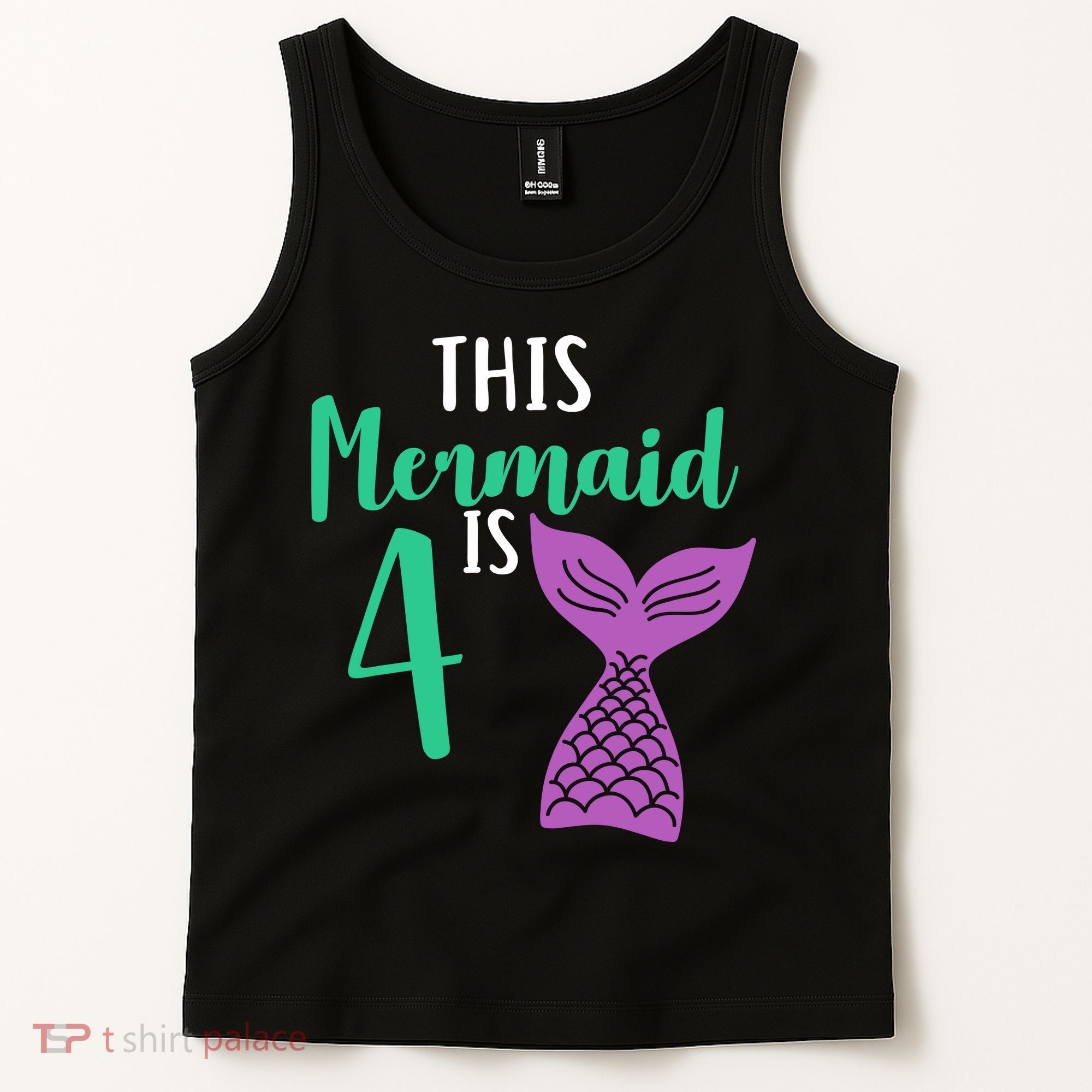 This Mermaid Is 4 Years Old Birthday Tank Top