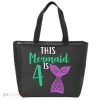This Mermaid Is 4 Years Old Birthday Tote Bag thumb 0