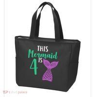 This Mermaid Is 4 Years Old Birthday Tote Bag thumb 3