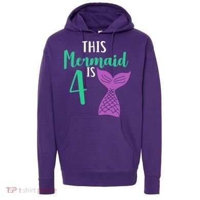 This Mermaid Is 4 Years Old Birthday Hoodie