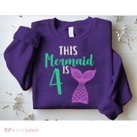 This Mermaid Is 4 Years Old Birthday Sweatshirt thumb 2