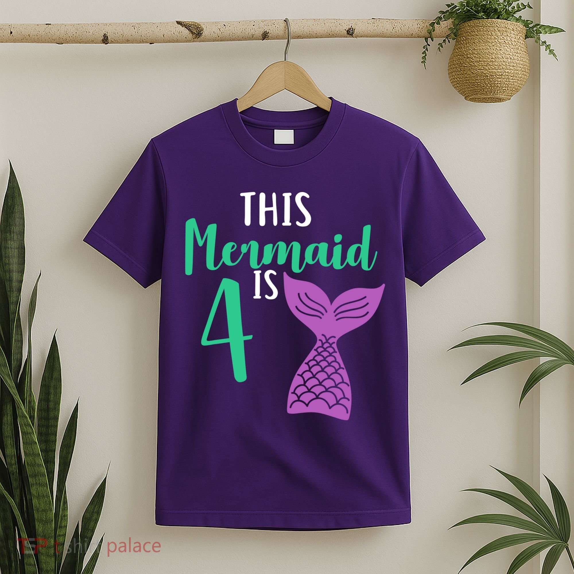 This Mermaid Is 4 Years Old Birthday T-Shirt