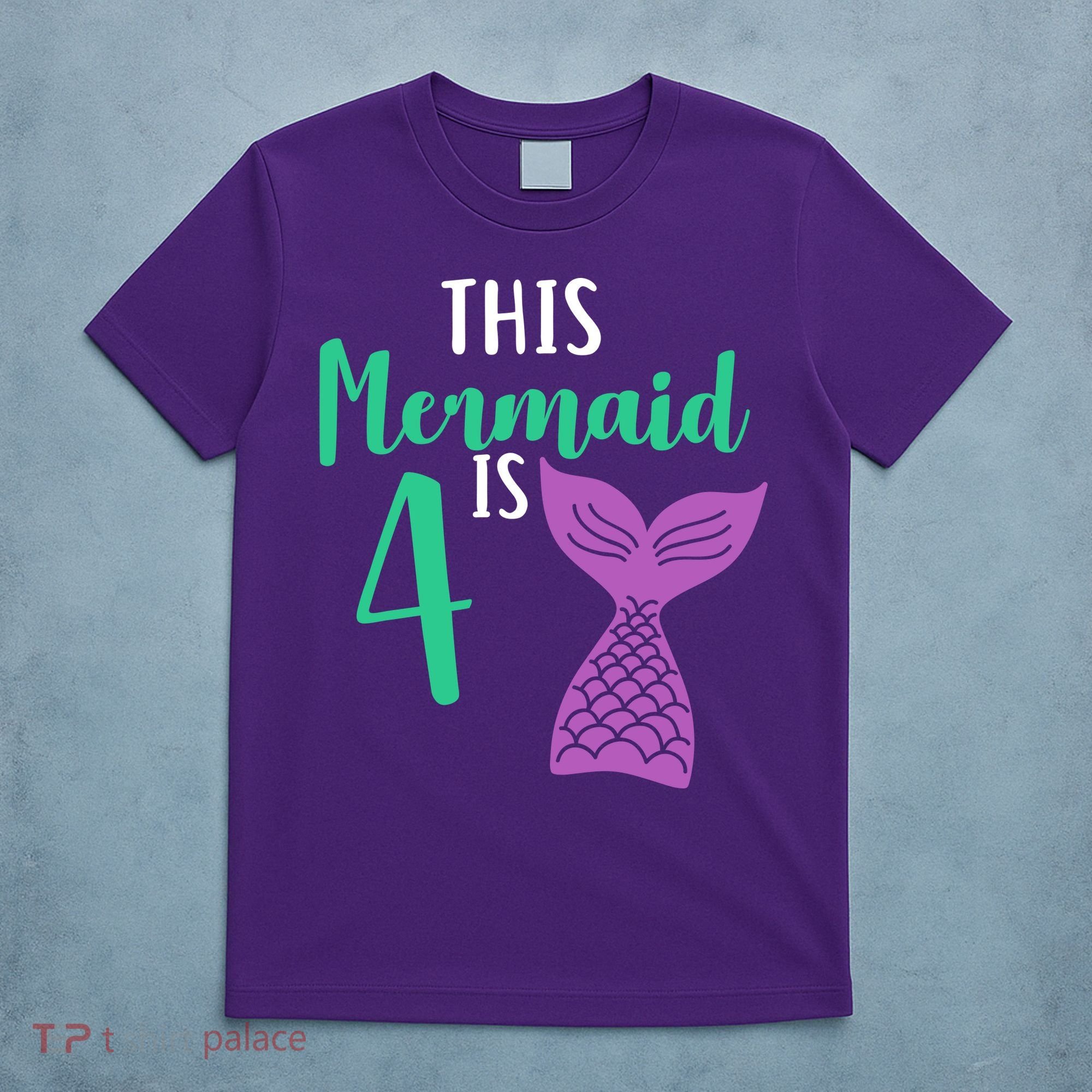 This Mermaid Is 4 Years Old Birthday T-Shirt