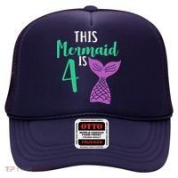 This Mermaid Is 4 Years Old Birthday Hat thumb 0