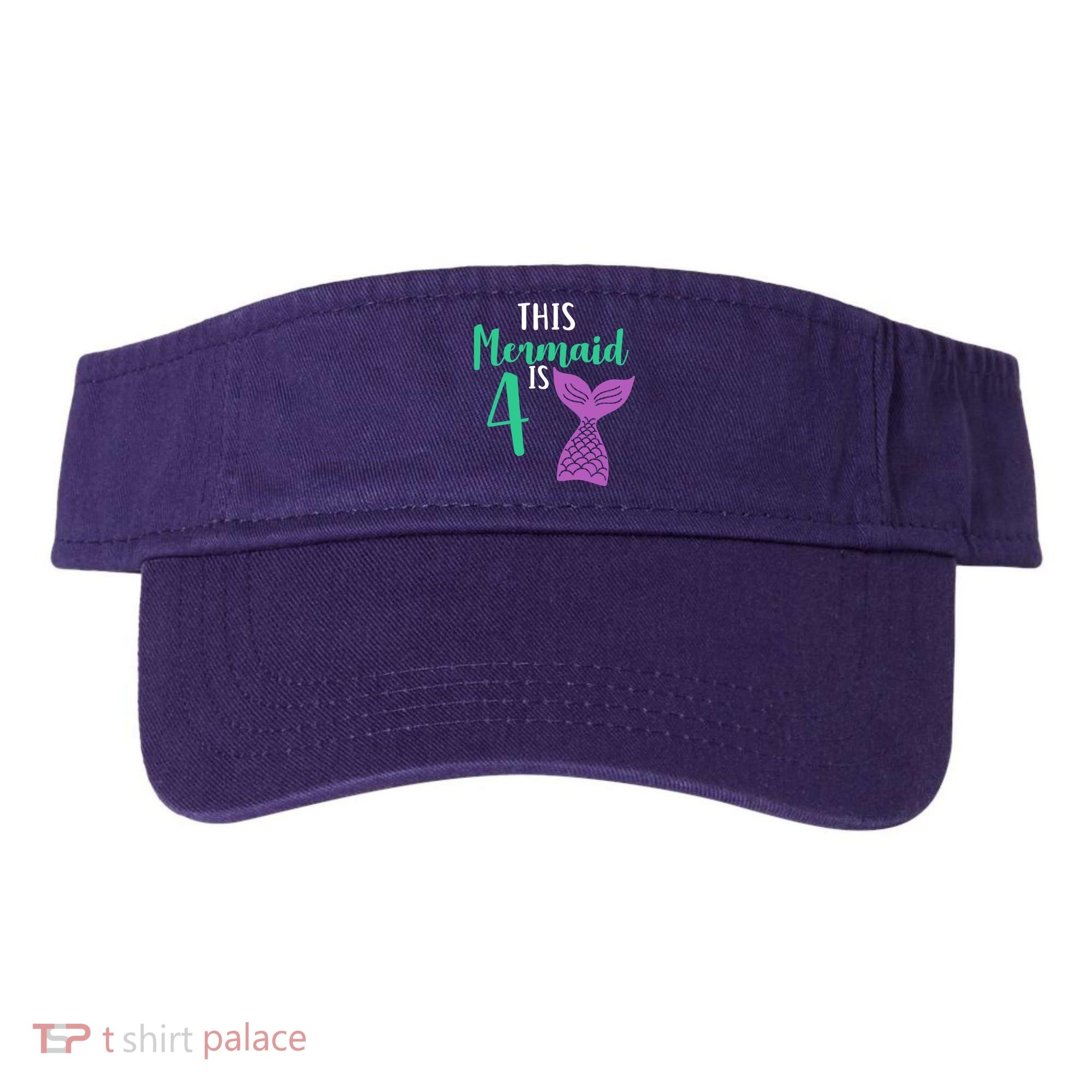This Mermaid Is 4 Years Old Birthday Visor