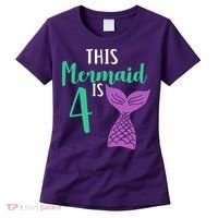 This Mermaid Is 4 Years Old Birthday Women's T-Shirt thumb 0