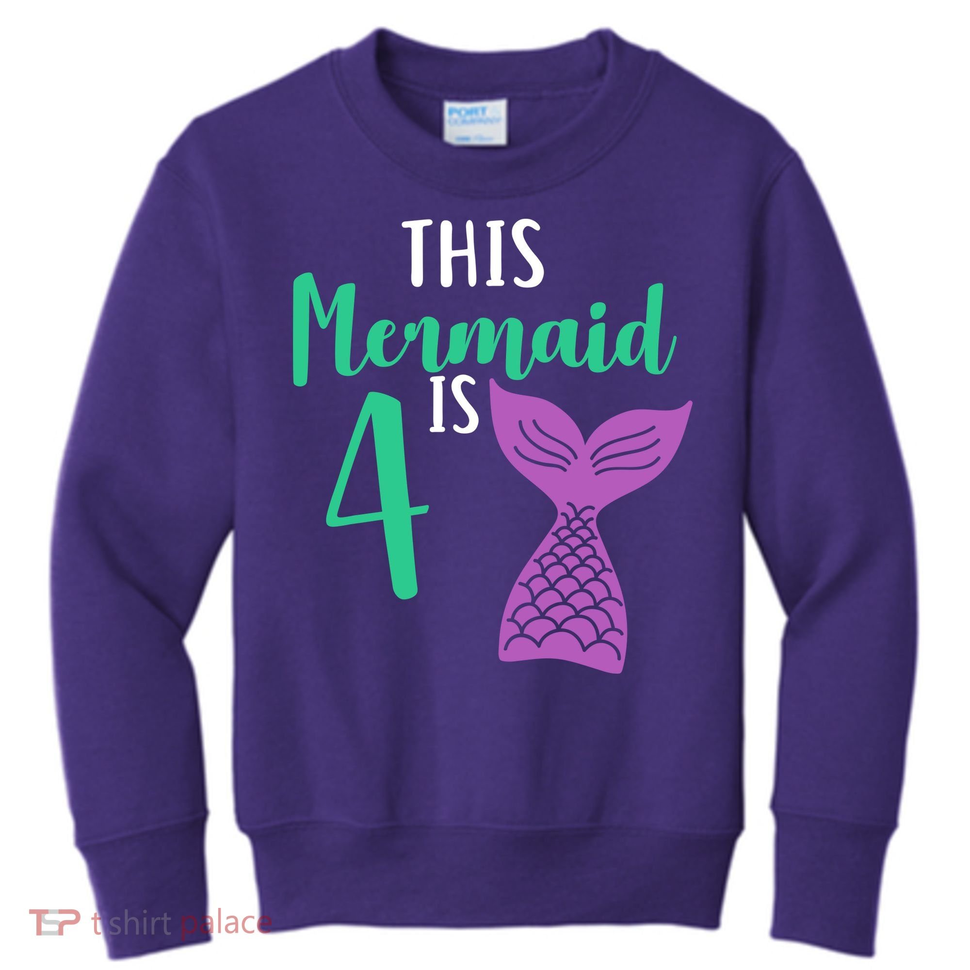 This Mermaid Is 4 Years Old Birthday Kids Sweatshirt
