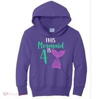 This Mermaid Is 4 Years Old Birthday Kids Hoodie thumb 0