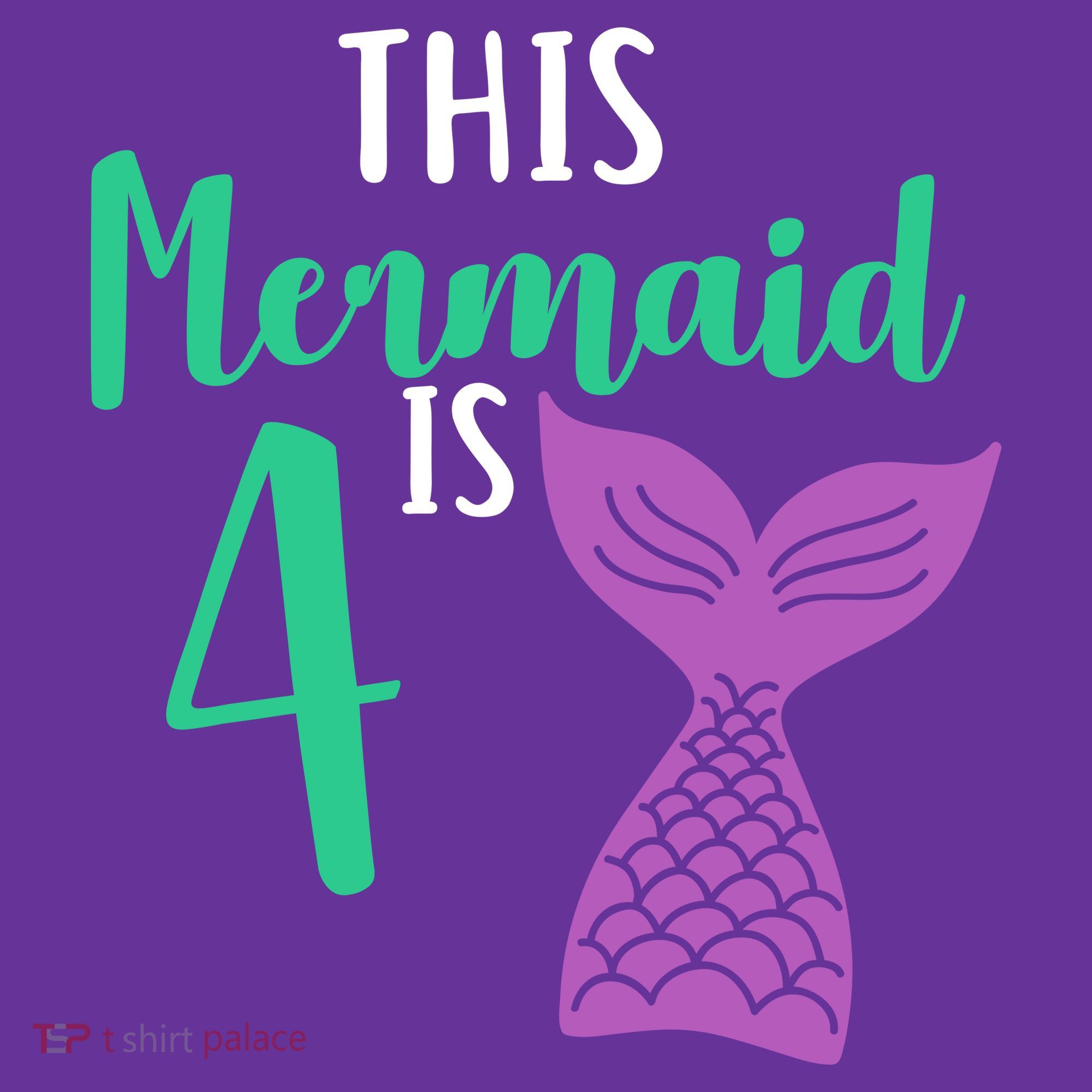 This Mermaid Is 4 Years Old Birthday Kids Hoodie