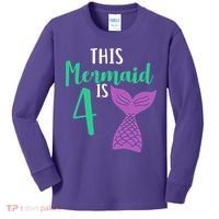 This Mermaid Is 4 Years Old Birthday Kids Long Sleeve Shirt thumb 0