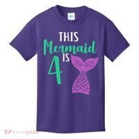 This Mermaid Is 4 Years Old Birthday Kids T-Shirt thumb 0