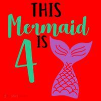 This Mermaid Is 4 Years Old Birthday Santa Hat thumb 1