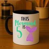 This Mermaid Is 5 Years Old Birthday Coffee Mug thumb 4