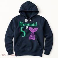 This Mermaid Is 5 Years Old Birthday Hoodie thumb 0