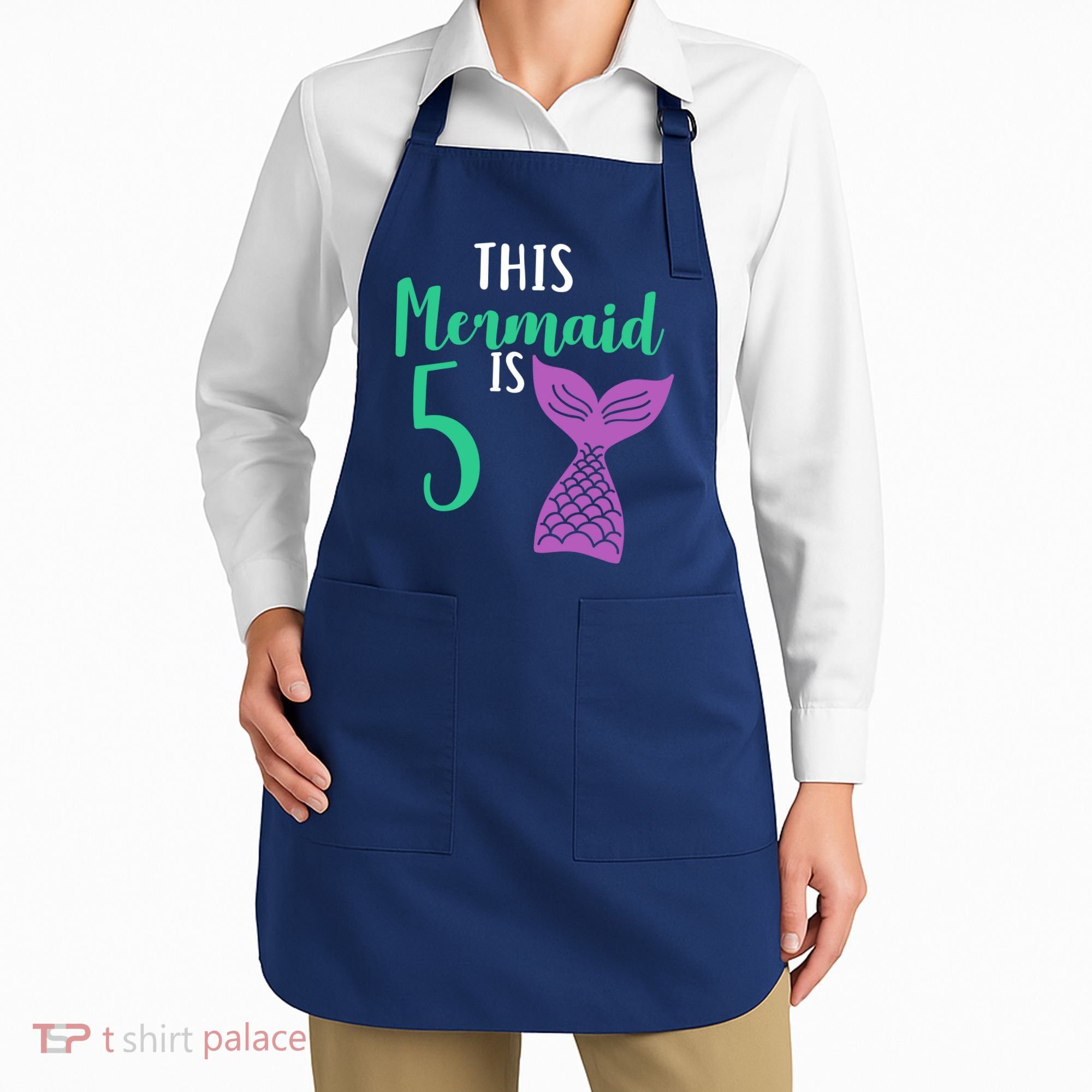 This Mermaid Is 5 Years Old Birthday Apron