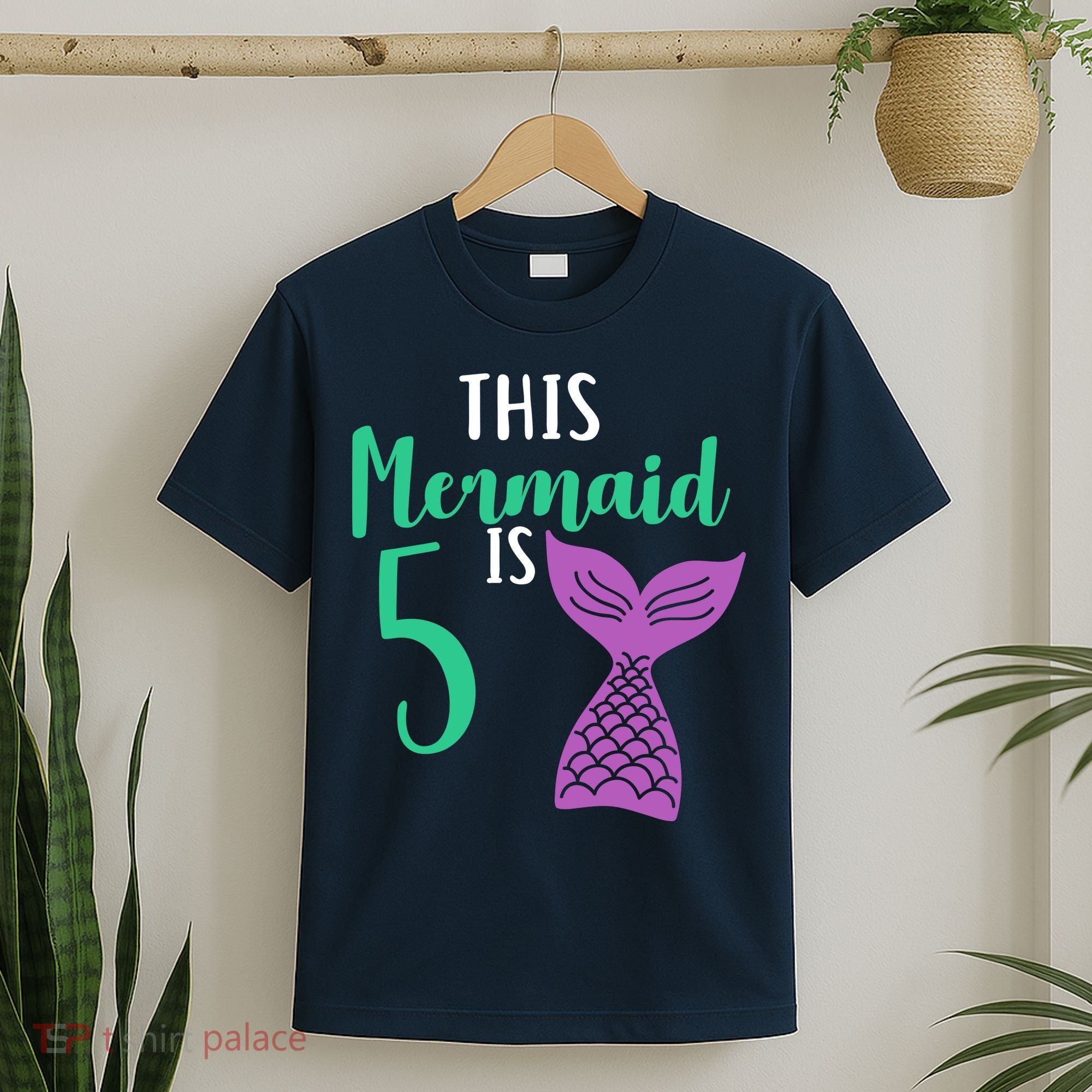 This Mermaid Is 5 Years Old Birthday T-Shirt