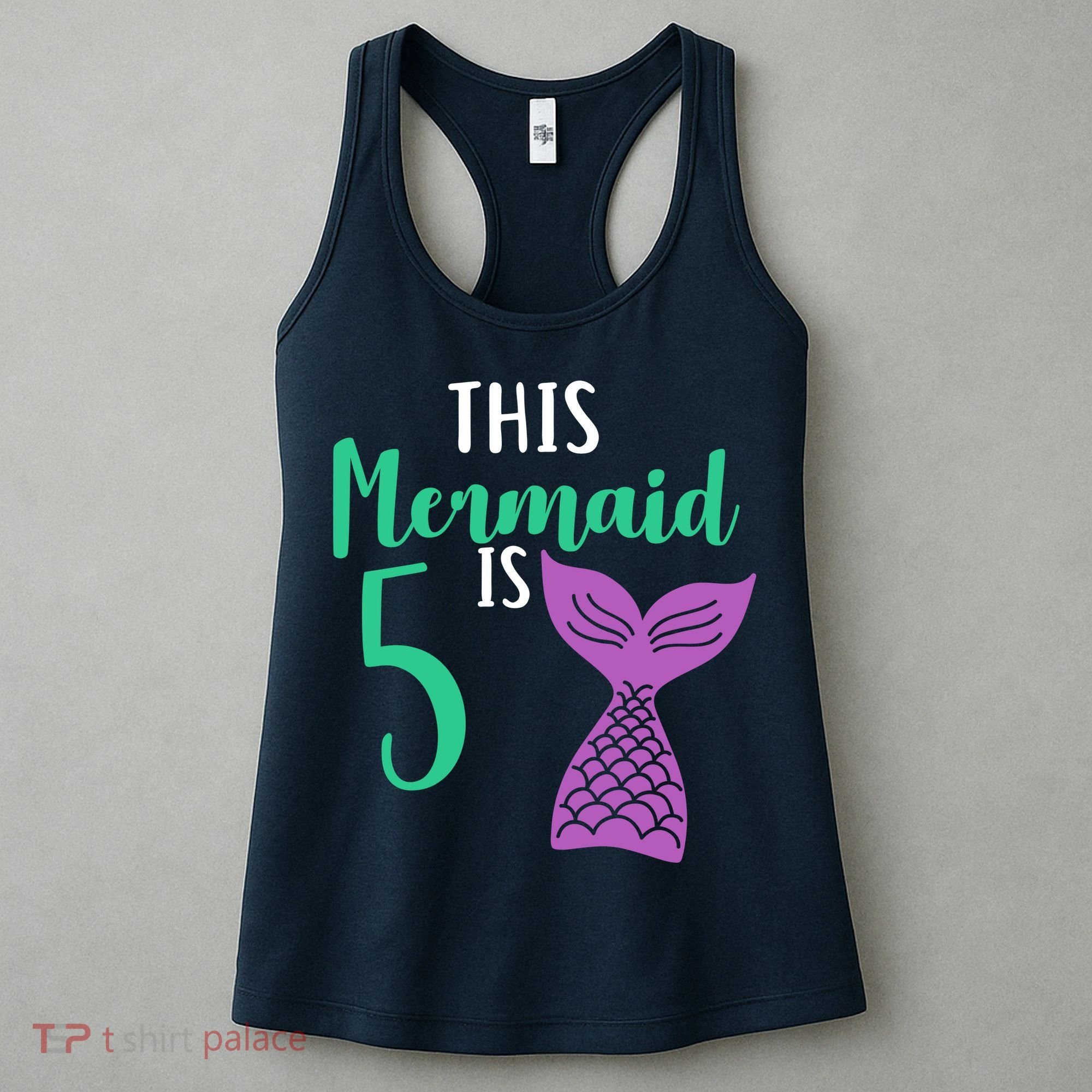 This Mermaid Is 5 Years Old Birthday Women's Tank Top