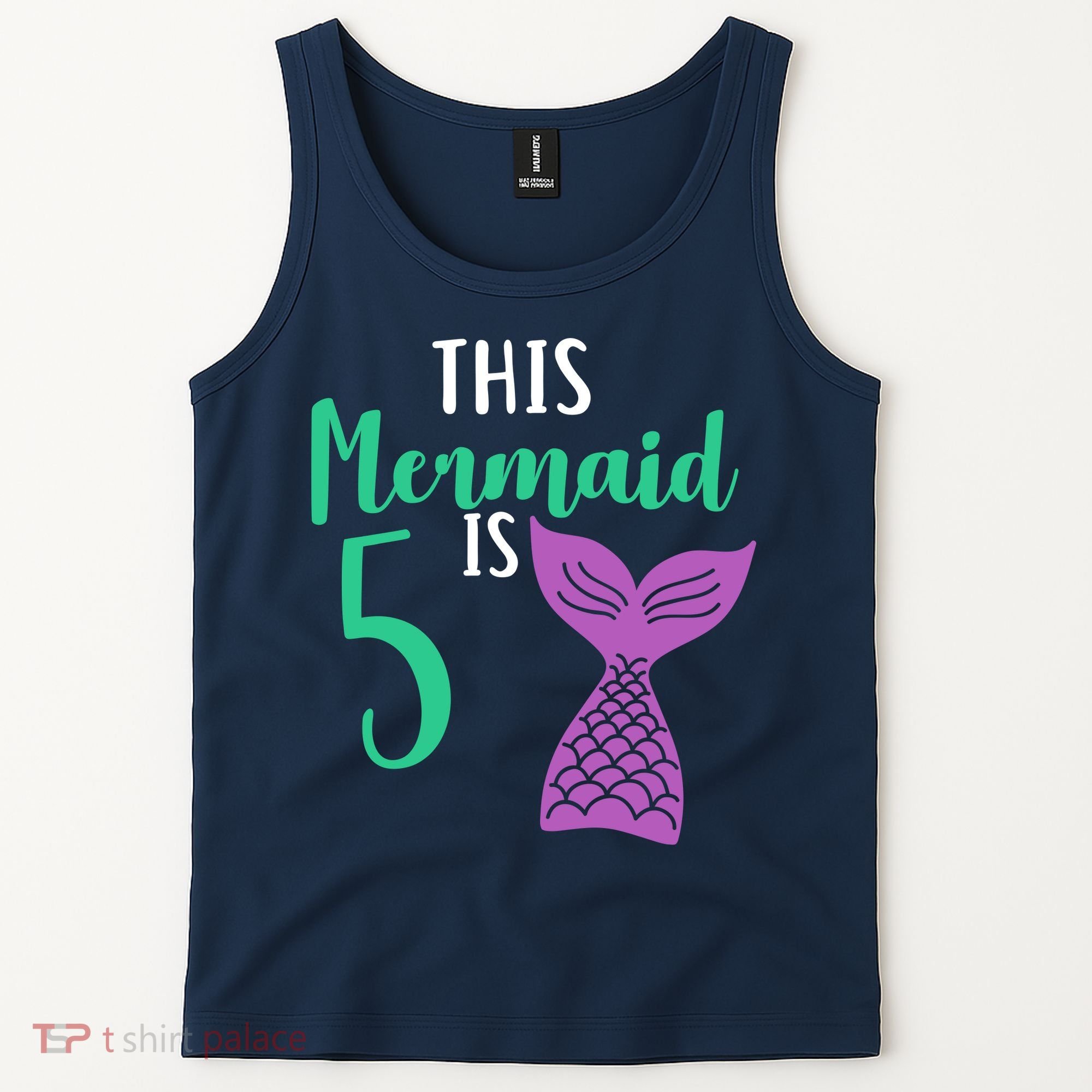 This Mermaid Is 5 Years Old Birthday Tank Top