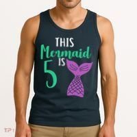 This Mermaid Is 5 Years Old Birthday Tank Top thumb 3
