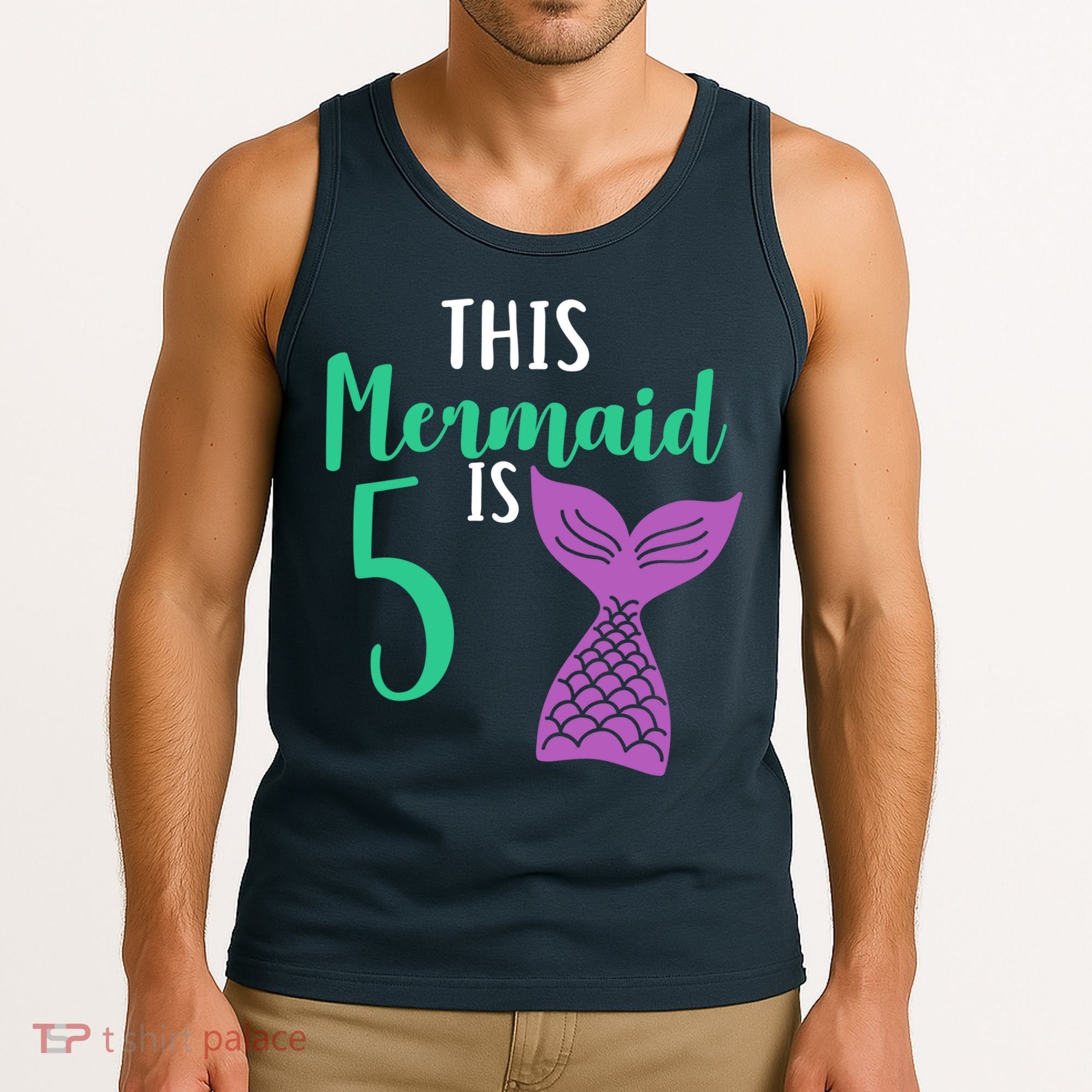 This Mermaid Is 5 Years Old Birthday Tank Top