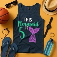 This Mermaid Is 5 Years Old Birthday Tank Top thumb 4