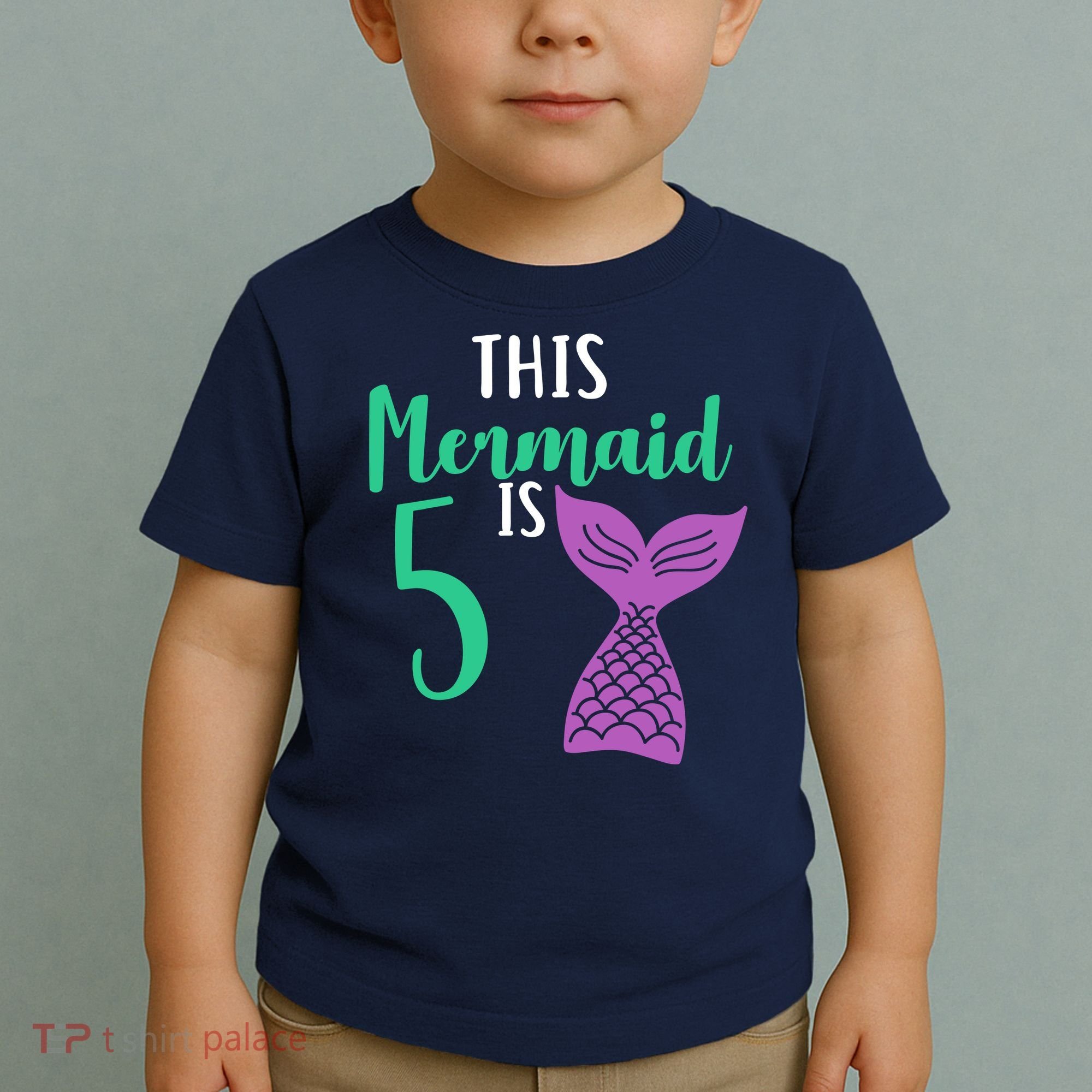 This Mermaid Is 5 Years Old Birthday Toddler T-Shirt