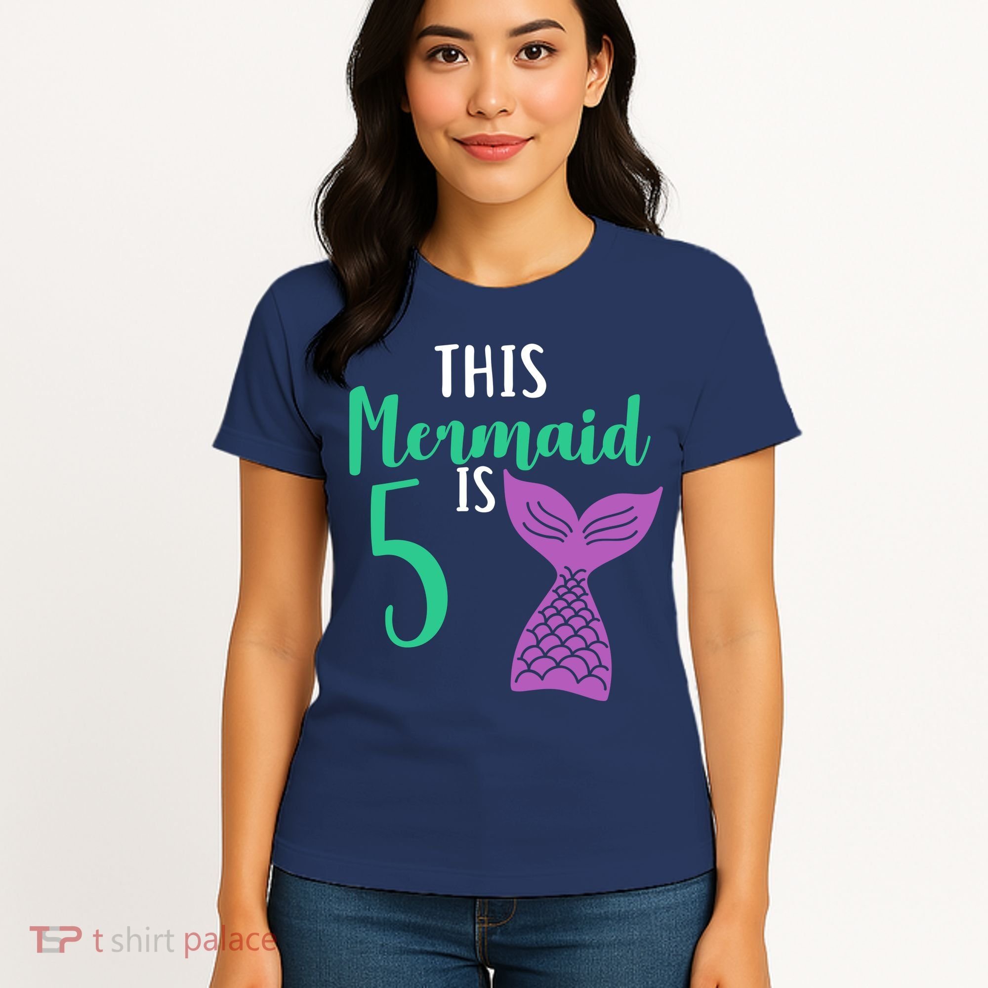 This Mermaid Is 5 Years Old Birthday Women's T-Shirt