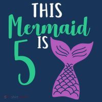This Mermaid Is 5 Years Old Birthday Women's T-Shirt thumb 6