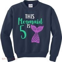 This Mermaid Is 5 Years Old Birthday Kids Sweatshirt thumb 0