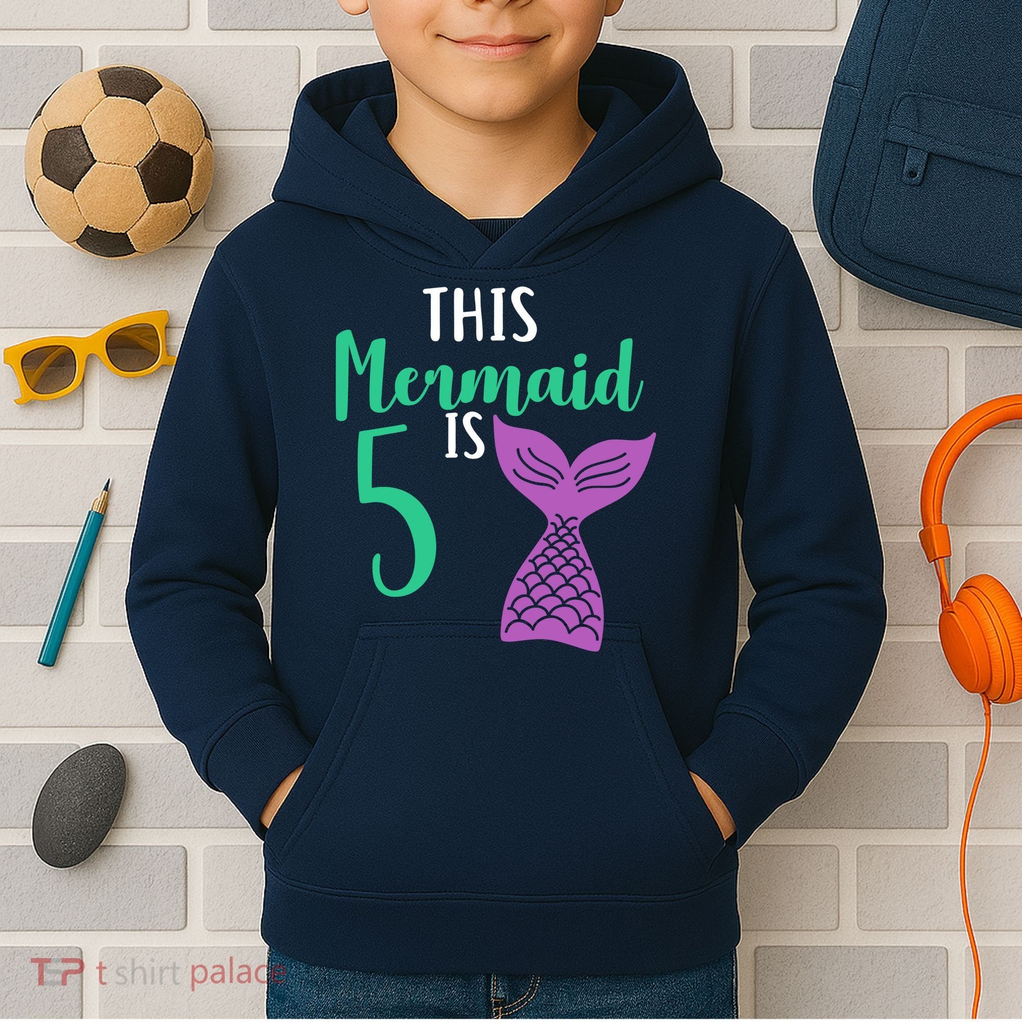 This Mermaid Is 5 Years Old Birthday Kids Hoodie