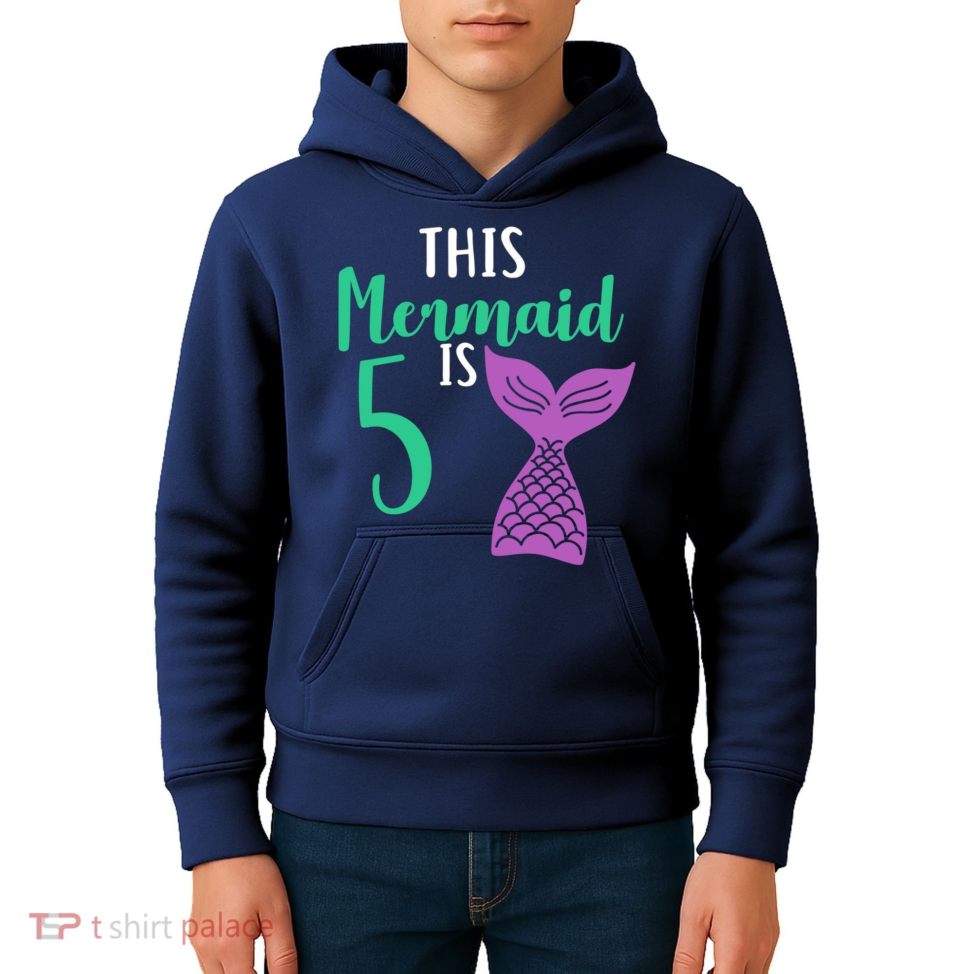 This Mermaid Is 5 Years Old Birthday Kids Hoodie