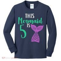 This Mermaid Is 5 Years Old Birthday Kids Long Sleeve Shirt thumb 0