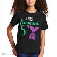 This Mermaid Is 5 Years Old Birthday Kids T-Shirt thumb 2