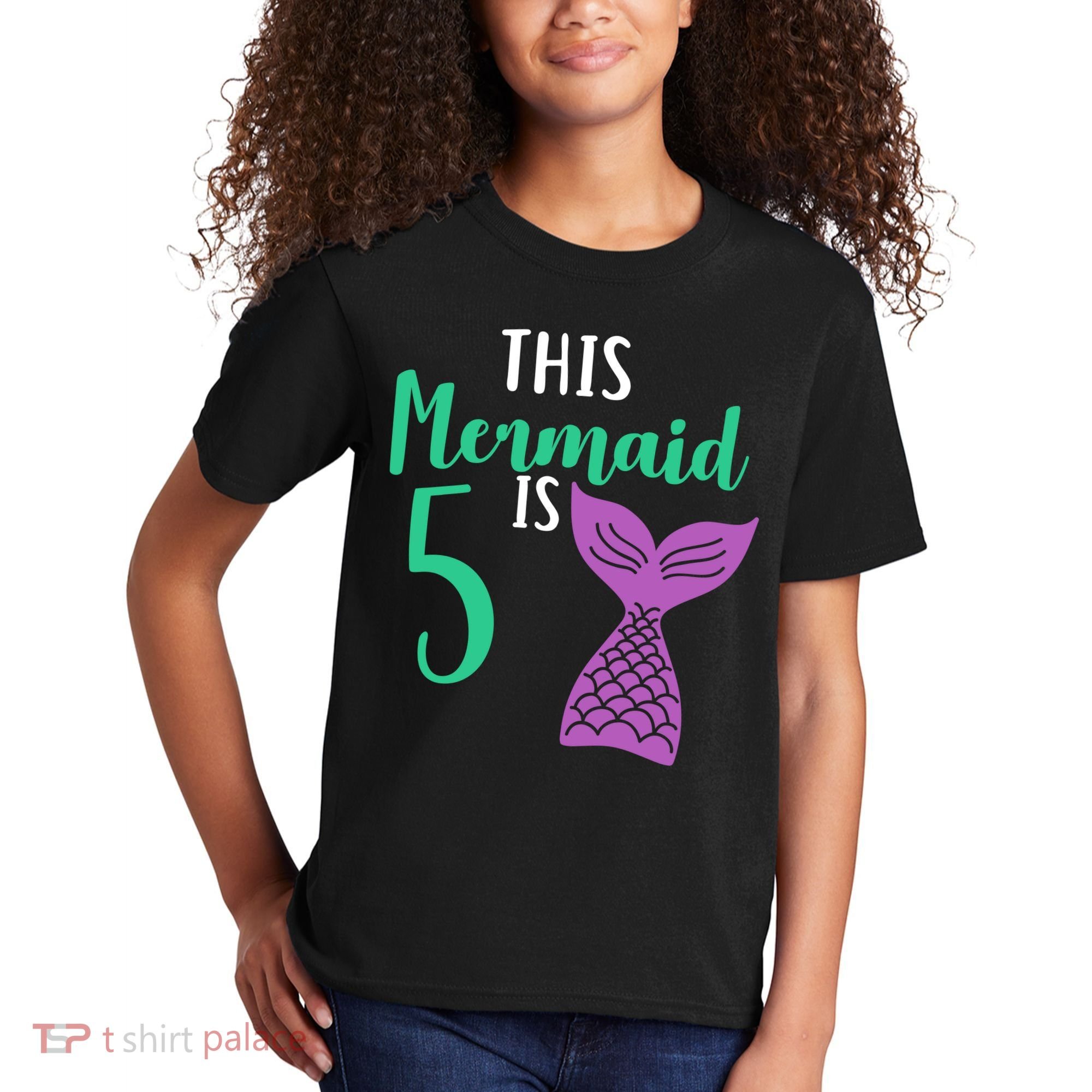 This Mermaid Is 5 Years Old Birthday Kids T-Shirt