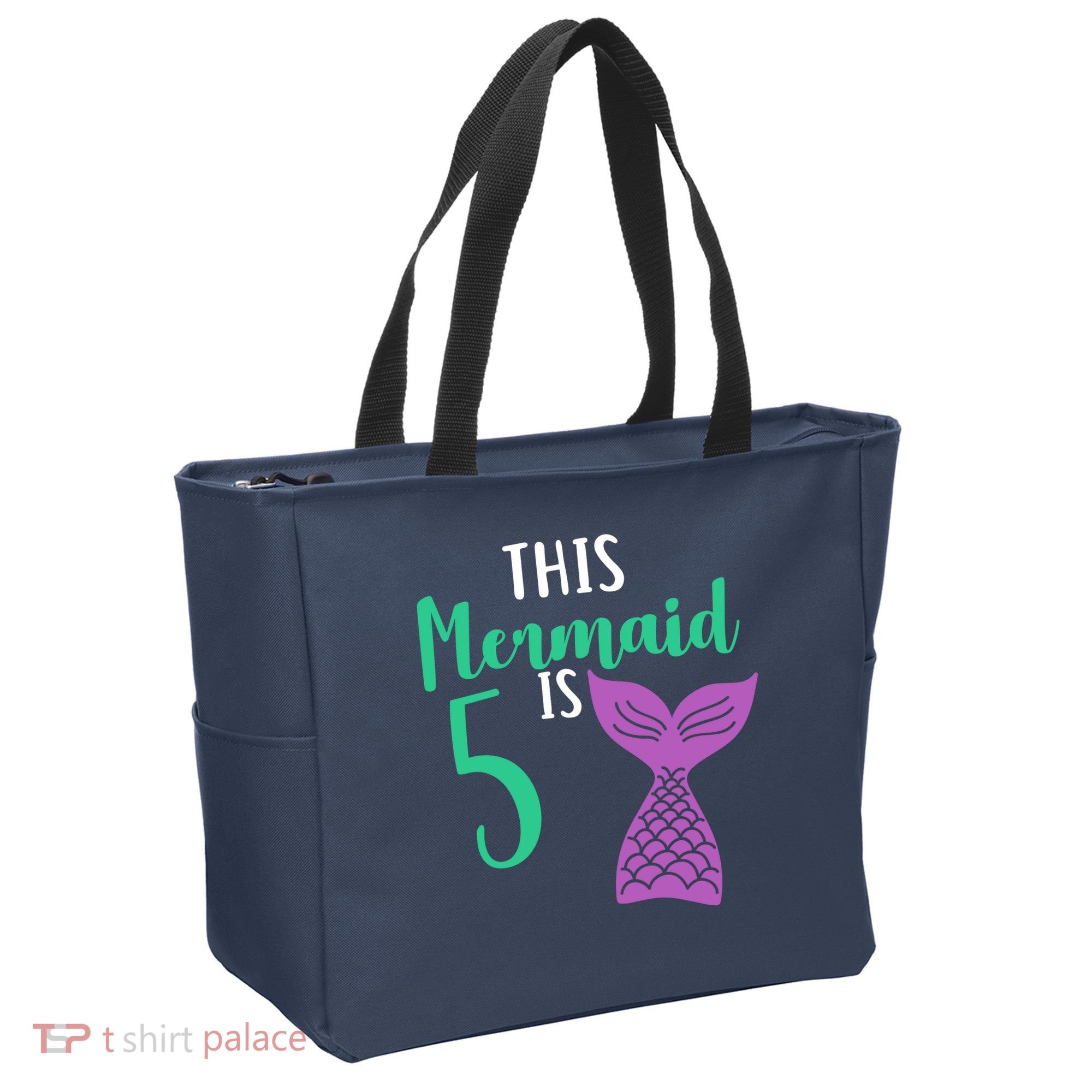 This Mermaid Is 5 Years Old Birthday Tote Bag