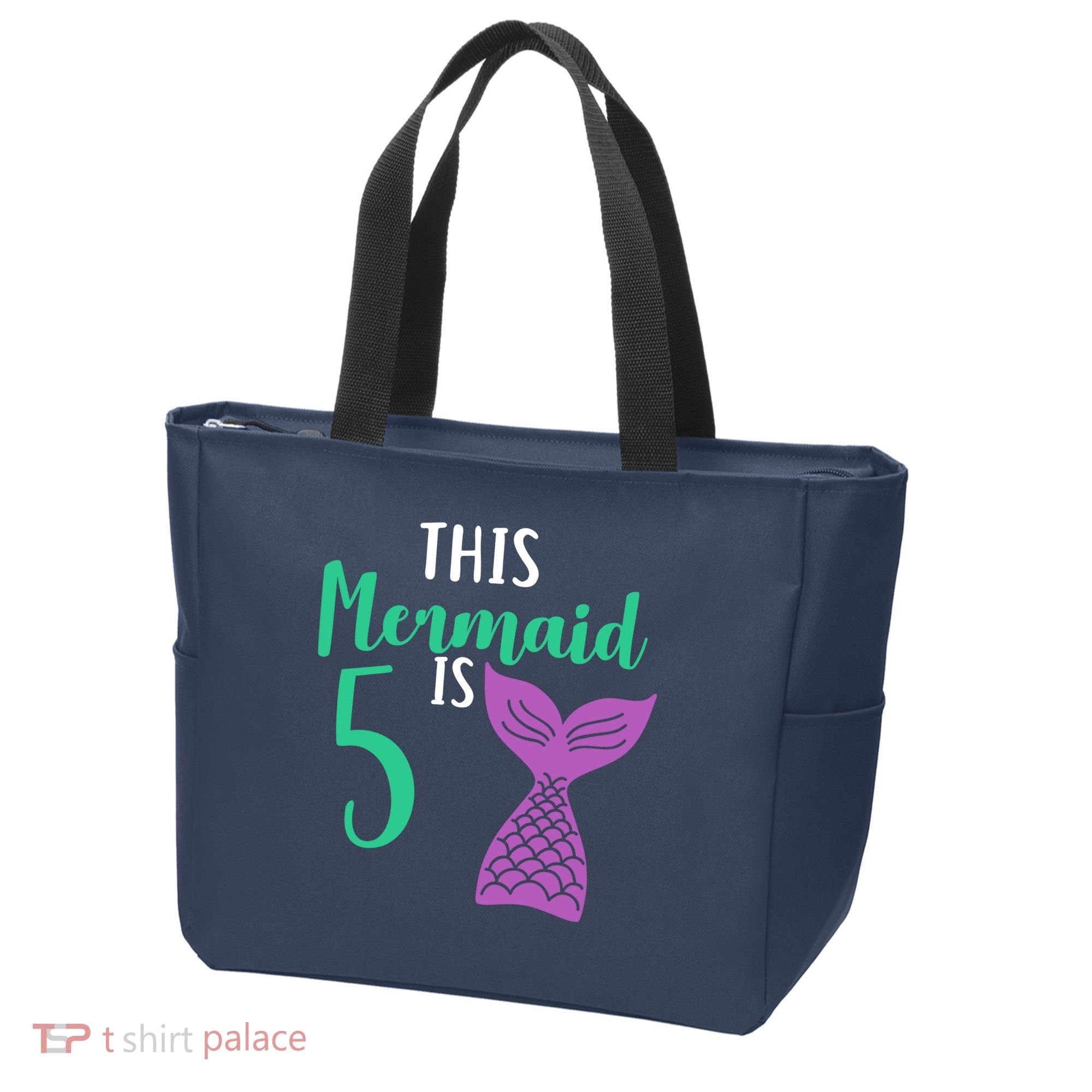 This Mermaid Is 5 Years Old Birthday Tote Bag