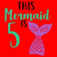 This Mermaid Is 5 Years Old Birthday Santa Hat thumb 1