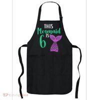 This Mermaid Is 6 Years Old Birthday Apron thumb 0