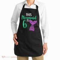 This Mermaid Is 6 Years Old Birthday Apron thumb 2
