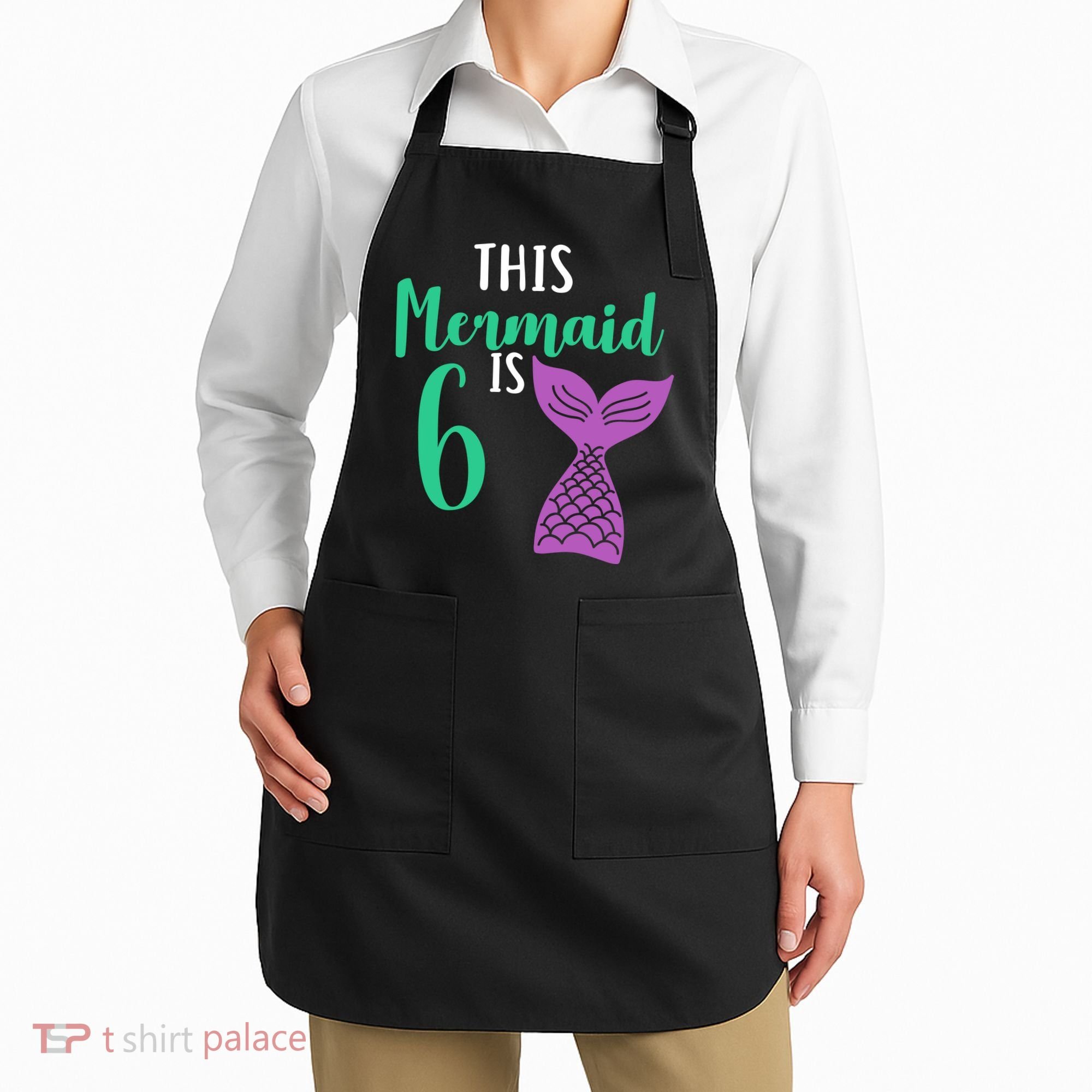 This Mermaid Is 6 Years Old Birthday Apron
